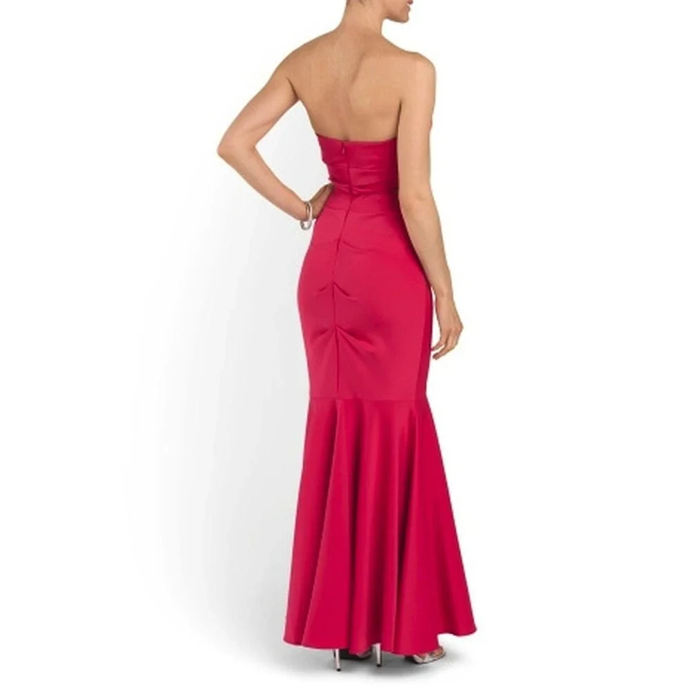 Xscape Strapless Ruched Mermaid Maxi Gown